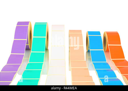 Coloured sticky labels roll