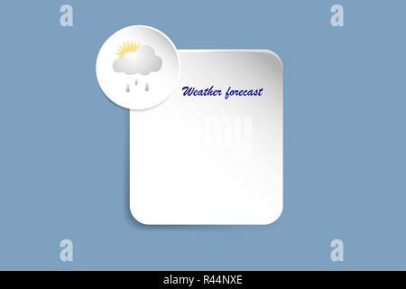 White rectangle for weather forecast Stock Photo