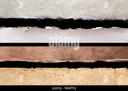 Collection of textured paper background edges for scrapbooking Stock Photo