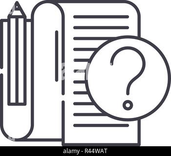 Problem line icon concept. Problem vector linear illustration, symbol, sign Stock Vector