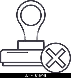 Renouncement line icon concept. Renouncement vector linear illustration, symbol, sign Stock Vector