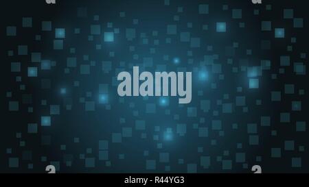 Abstract Futuristic Technology with Blue Glowing Background. Stock Vector