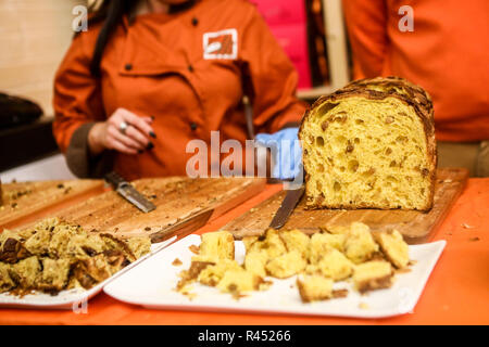 I Maestri del Panettone hold in Milano, Italy, on November 24 2018. The event include 26 patissiers from north to south Italy to stand out the quality of panettone, the typical italian sweet Stock Photo