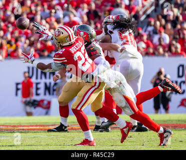 Pittsburgh Steelers outside linebacker T.J. Watt (90) intercepts a pass  fromSan Francisco 49ers quarterback Jimmy Garoppolo intended for San  Francisco 49ers running back Matt Breida (22) in the first quarter at Levi's