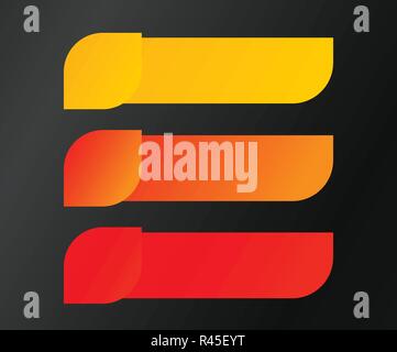 Steps button vector illustration. Autumn color infographic elements. Modern UI design element template. Vectors on black gradient background. Stock Vector
