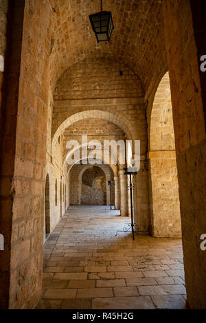 Interior of Fort Lovrijenac, St. Lawrence Fortress building architecture in Dubrovnik, Croatia Stock Photo