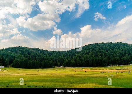 Khajjiar Lake- The 'mini' Switzerland of India- a beautiful vista Stock Photo