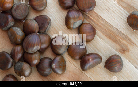 Chestnuts top views Stock Photo