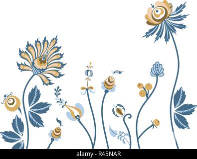 candinavian Floral background for greeting cards, posters, banners, instagram posts and other square shape projects Stock Vector