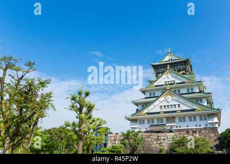 Osaka castle in Japan Stock Photo