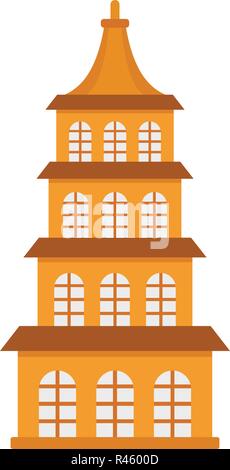 Taiwan window building icon. Flat illustration of taiwan window building vector icon for web isolated on white Stock Vector
