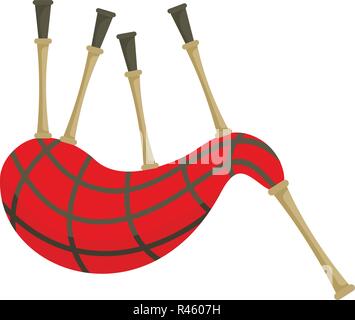 Scootish bagpipes icon. Flat illustration of scootish bagpipes vector icon for web isolated on white Stock Vector