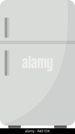 Retro fridge icon. Flat illustration of retro fridge vector icon for web isolated on white Stock Vector