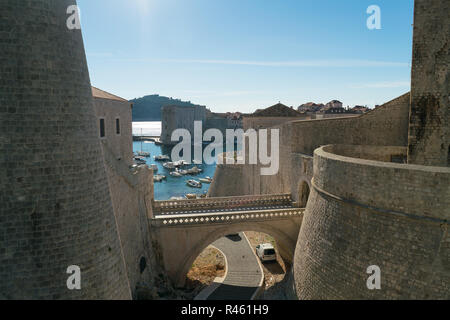 Beautiful historic center of Dubrovnik in Croatia, famous historic destination Stock Photo
