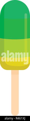 Lime ice cream icon. Flat illustration of lime ice cream vector icon for web isolated on white Stock Vector