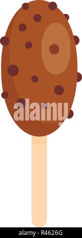 Elipse ice cream icon. Flat illustration of elipse ice cream vector icon for web isolated on white Stock Vector