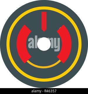 Digital gun aim icon. Flat illustration of digital gun aim vector icon for web isolated on white Stock Vector