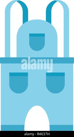 Jeans work pants icon. Flat illustration of jeans work pants vector icon for web isolated on white Stock Vector