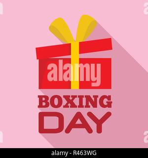 Boxing day sale logo set. Flat set of boxing day sale vector logo for web design Stock Vector