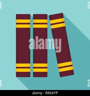 Library book stand icon. Flat illustration of library book stand vector icon for web design Stock Vector