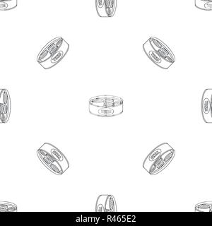 Open tuna can pattern seamless vector repeat geometric for any web design Stock Vector