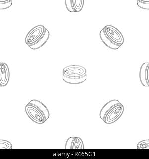 Tuna can pattern seamless vector repeat geometric for any web design Stock Vector