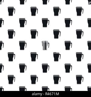 Thermo cup pattern seamless vector repeat geometric for any web design Stock Vector