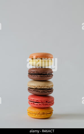 Macaroon,A light cookie made with egg white, sugar, and usually ground almonds or coconut. Stock Photo