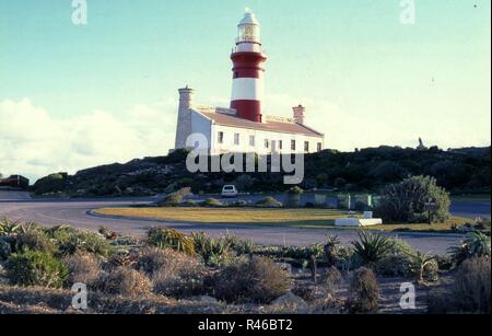 cape Agulhas lighthouse, south africa Stock Photo