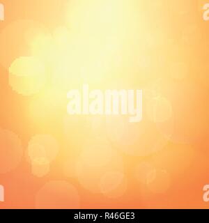 Abstract Orange Background with light bokeh. Vector Illustration for copy and wallpapers Stock Vector