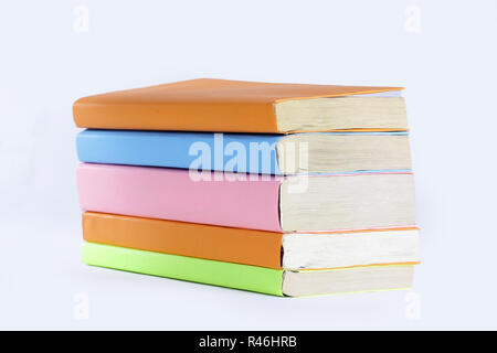 small stack of books.isolated on white background.photo with copy space Stock Photo
