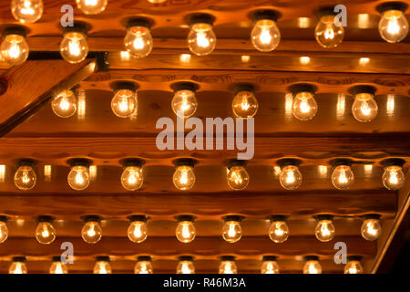 Many light bulbs shining bright Stock Photo