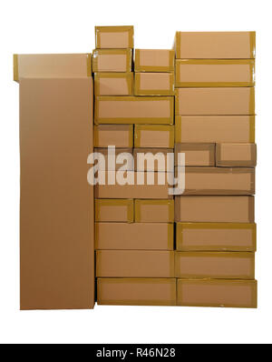 boxes stacked Stock Photo