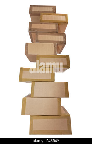 cardboard stack Stock Photo