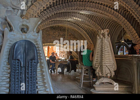 Museum HR Giger in Gruyeres Stock Photo