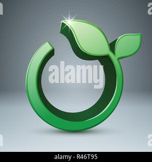 Grass 3d icon. Health infographic. Stock Vector