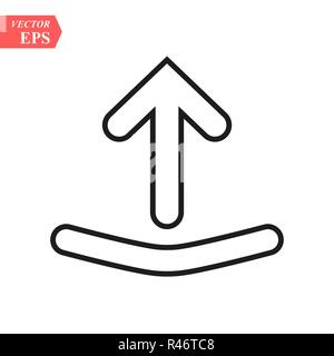 Upload Icon in trendy flat style isolated on grey background, for your web site design, app, logo, EPS10. Stock Vector