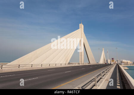 Causeway Bridge in Manama, Kingdom of Bahrain Stock Photo