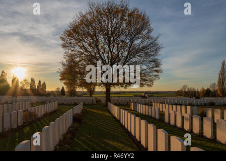 Tyne Cot British military cemetery near Ypres Stock Photo