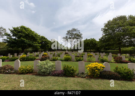 War Cemetery in Trincomalee, Sri Lanka Stock Photo