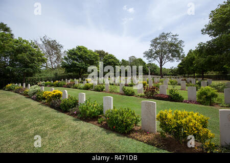 War Cemetery in Trincomalee, Sri Lanka Stock Photo