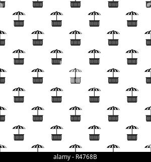 Cafe stall pattern vector seamless Stock Vector