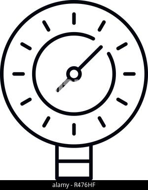 Welding manometer icon, outline style Stock Vector