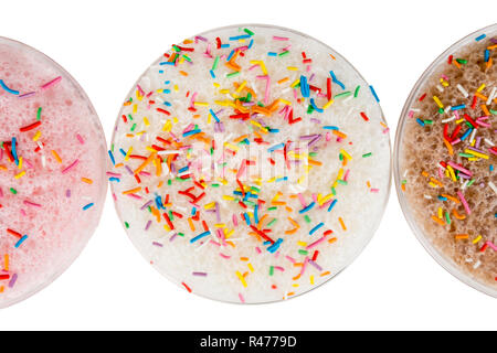 milkshake cocktails with sweet edible confetti Stock Photo