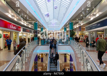 Lowry Outlet Shopping Centre interior, MediaCityUK, Salford Quays ...