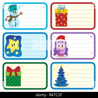 Christmas name tags collection 1 Stock Photo: 226356550 - Alamy