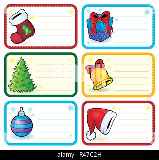 Christmas name tags collection 1 Stock Photo: 226356550 - Alamy