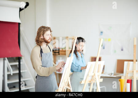 Students of art course Stock Photo