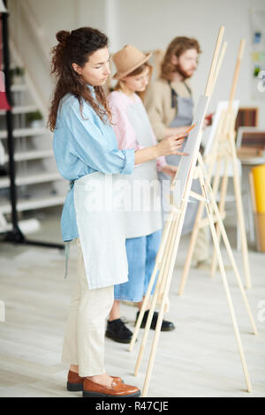 Students painting Stock Photo