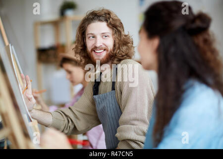 Talking at lesson Stock Photo